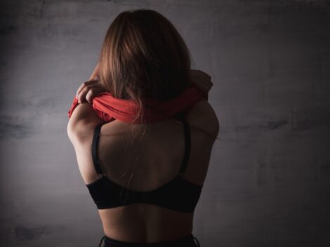 Photo red hair clothes